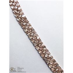 49) STERLING SILVER MORGANITE BRACELET