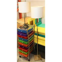 2 SHOWHOME LAMPS INCL TABLE AND FLOOR