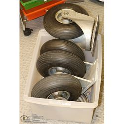 SET OF 4 -2 PLY TUBELESS CASTER WHEELS-200X85V 20