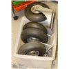 Image 1 : SET OF 4 -2 PLY TUBELESS CASTER WHEELS-200X85V 20