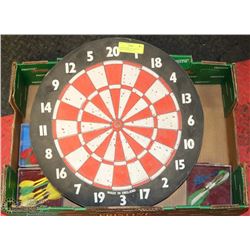 DARTBOARD WITH 3 CASES OF DARTS (DARTBOARD IS 2