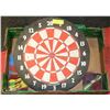 Image 1 : DARTBOARD WITH 3 CASES OF DARTS (DARTBOARD IS 2