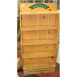 MCKAYS WOOD SHELF DISPLAY