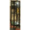 Image 1 : 4 MIRRORED SHELF GLASS CABINET. ALSO HAS LIGHT.