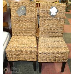 PAIR OF WICKER SIDE CHAIRS