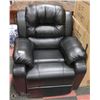 Image 1 : NEW BLACK LEATHERETTE RECLINING AND ROCKING SOFA