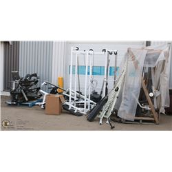 LARGE LOT OF EXCERCISE EQUIPMENT