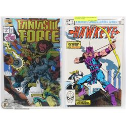 FANTASTIC FOUR #1 AND HAWKEYE #1 COMIC BOOKS