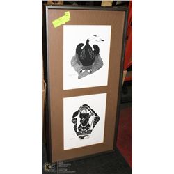 2 PART ABORIGINAL PICTURE 28 X 14