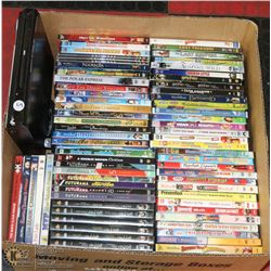 LARGE FLAT OF KIDS DVD MOVIES, DVD PLAYER, VHS