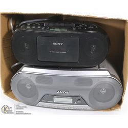 BOX OF 2 SONY CD RADIO CASSETTE PLAYERS