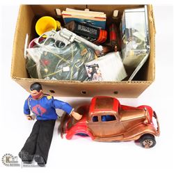 BOX OF ASSORTED VINTAGE COLLECTIBLES