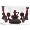 Image 1 : LOT OF AVON RUBY RED GLASSWARE SET