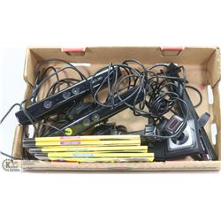BOX OF COMPUTER GAMES, 2 XBOX 360 SENSORS, SEGA