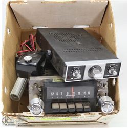 FLAT OF VINTAGE RADIOS INCL REALISTIC & PHILCO.