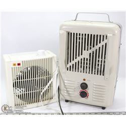 BOX OF 2 VINTAGE HEATERS.