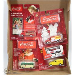 FLAT W/4 COCA COLA JOHNNY LIGHTNING DIE CAST