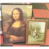 Image 1 : MONA LISA 20"X28" AND VINTAGE PRINT 15"X18"