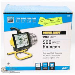 HALOGEN 500 WATT WORK LIGHT NEW.