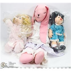 LOT OF 3 COLLECTIBLE VINTAGE DOLLS