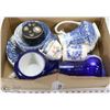 Image 1 : FLAT OF ASSORTED BLUE CHINA, INCLUDES SHAKESPEARE