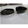Image 1 : Set of 4 New Soup Bowls with Plates / Black