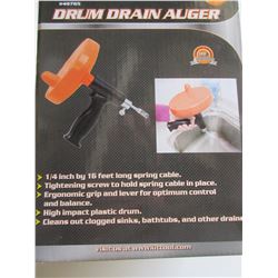 New 16 foot Drum Drain Auger / save money easy do it yourself drain clean