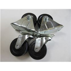 Set of 4 New 3 inch Castors / 2 are swivel
