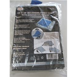 New 10 x 12 foot Reversable Tarp with reinforced corners