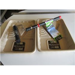 2 New Paint trays 100% biodegradable & Extending roller Handle up to 36"