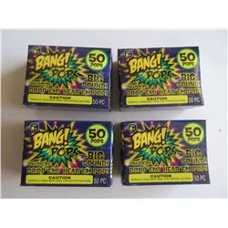 4 Boxes of BANG POPS! / 50 per box/ throwem drop em BIG BANG