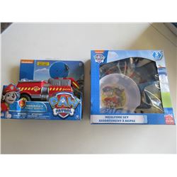 Paw Patrol Fire Truck & 3 piece Meal time Set