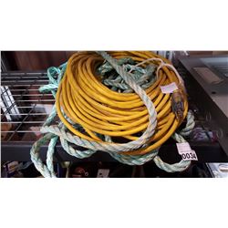 LARGE ROPE W/ EYELETS AND CLIPS AND 100FT EXTETION CORD