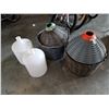 Image 1 : WICKER CARBOY COVERS AND PLASTIC CARBOYS