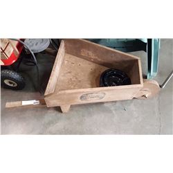 MATSQUI SEED CO WOODEN WHEEL BARROW PLANTER