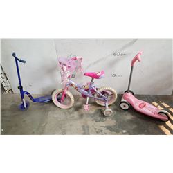PURPLE DISNEY PRINCESS BIKE 3-WHEEL SCOOTER