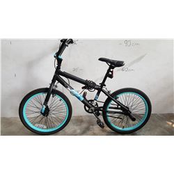 BLACK AND BLUE HUFFY BIKE