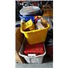 Image 1 : 2 TOTES OF TRAYS AND ORGANIZERS