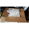 Image 2 : PVC WASH TUB AND BOX OF PLASTIC FORKS AND BASEBALL BASES