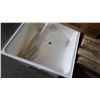 Image 3 : PVC WASH TUB AND BOX OF PLASTIC FORKS AND BASEBALL BASES