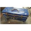 Image 1 : LARGE BLUE ORCON TOOL BOX W/ WHEELS AND CONTENTS