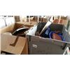 Image 1 : BOX AND TOTE OF TOOLS AND SUPPLIES