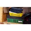Image 1 : WICKER BASKETS AND PLASTIC TRAYS