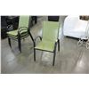 Image 2 : 4 GREEN MESH PATIO CHAIRS