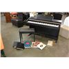 Image 1 : YAMAHA CLAVINOVA ELECTRIC PIANO AND SHEET MUSIC