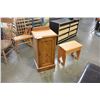 Image 1 : SMALL PINE BENCH AND CUPBOARD