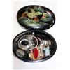 Image 1 : EASTERN LACQUER DRESSER BOX AND MODERN JEWELLRY CONTENTS