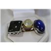 Image 1 : THREE STERLING MOOD RINGS