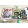 Image 2 : TWO VINTAGE BASEBALL GLOVES AND COLLECTIBLE HOCKEY CARDS