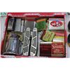 Image 2 : CIGAR BOX W/ COLLECTIBLES, LIGHTERS, MATCH BOOKS, PAPERS, AND GLASSES